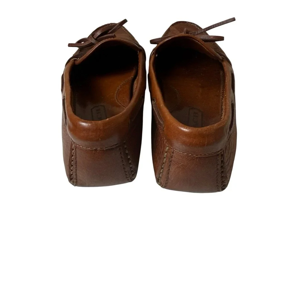 Vintage Coach Women's Dark Leather Loafer Moccasin Driving Shoes Size 6.5 Brazil